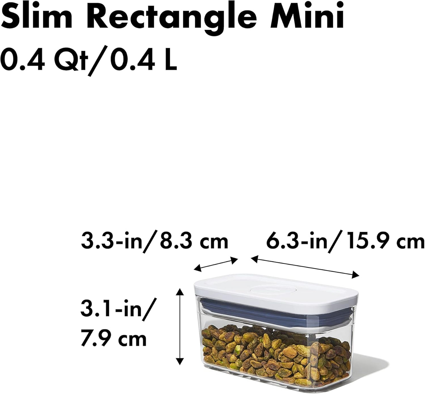 OXO Good Grips POP Container - Slim Rectangle Mini 0.4 Qt