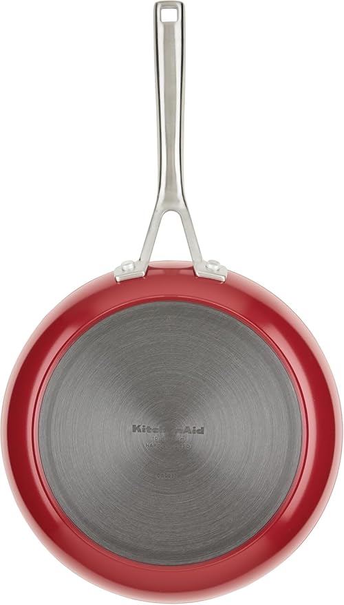 KitchenAid Hard Anodized Ceramic 9-Piece Nonstick Cookware Set – Includes Fry Pans, Saucepan, Stockpot, Durable, Even Heating, Oven Safe to 500°F, Empire Red