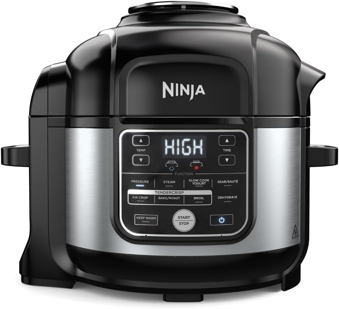 Ninja Foodi 10-in-1 Pressure Cooker & Air Fryer Combo, 6.5 Qt Stainless Steel Multi Cooker – Slow Cook, Steam, Bake, Roast, Dehydrate, Sear – Perfect for Holiday Meals & Family Gifts (OS300)