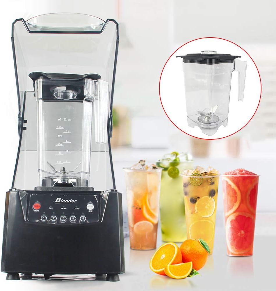 1.8L Soundproof Smoothie Machine, 2600W Commercial Smoothie Maker Professional Countertop Blender with Quiet Sound Enclosure for Shakes, Fruit Food Mixer Soy Milk Juicer Processor
