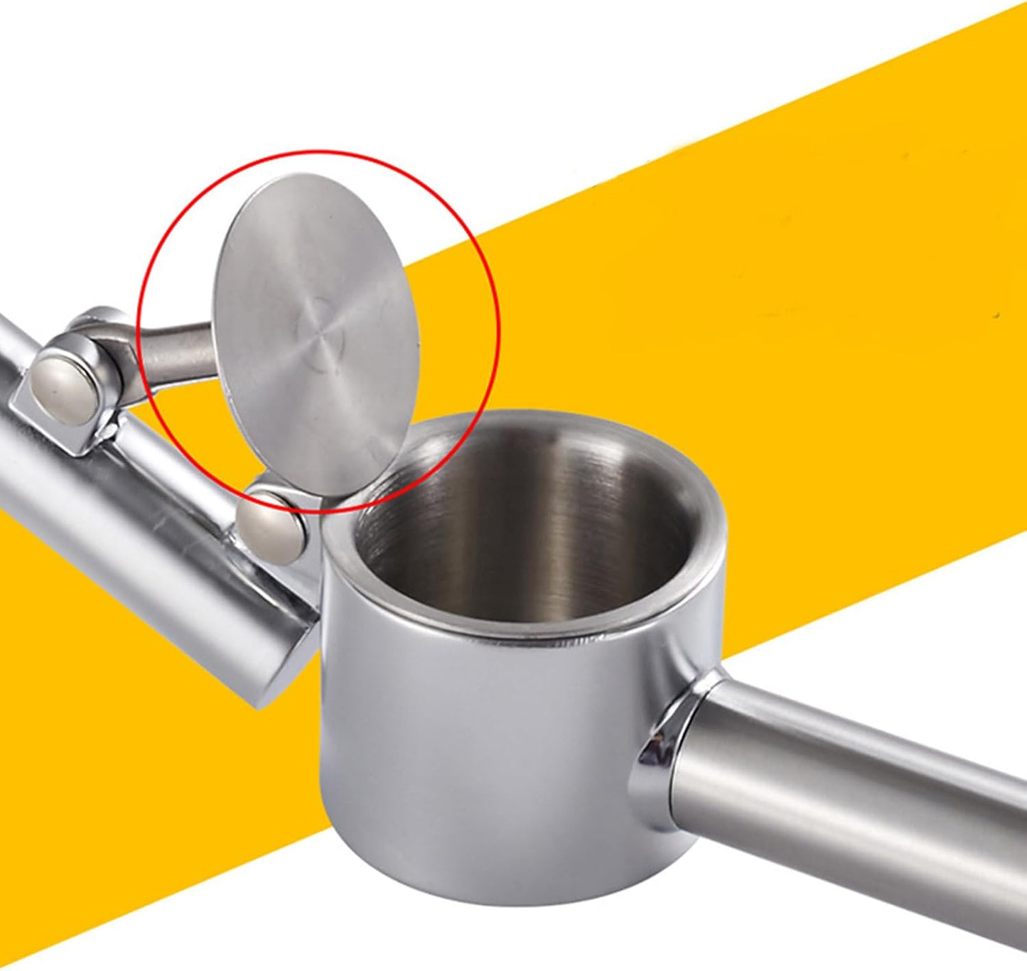 304 Stainless Steel Garlic Press Crusher & Ginger Squeezer, Heavy Duty Handheld Garlic Mincer Tool with Rust-Proof Design, Easy Squeeze and Clean