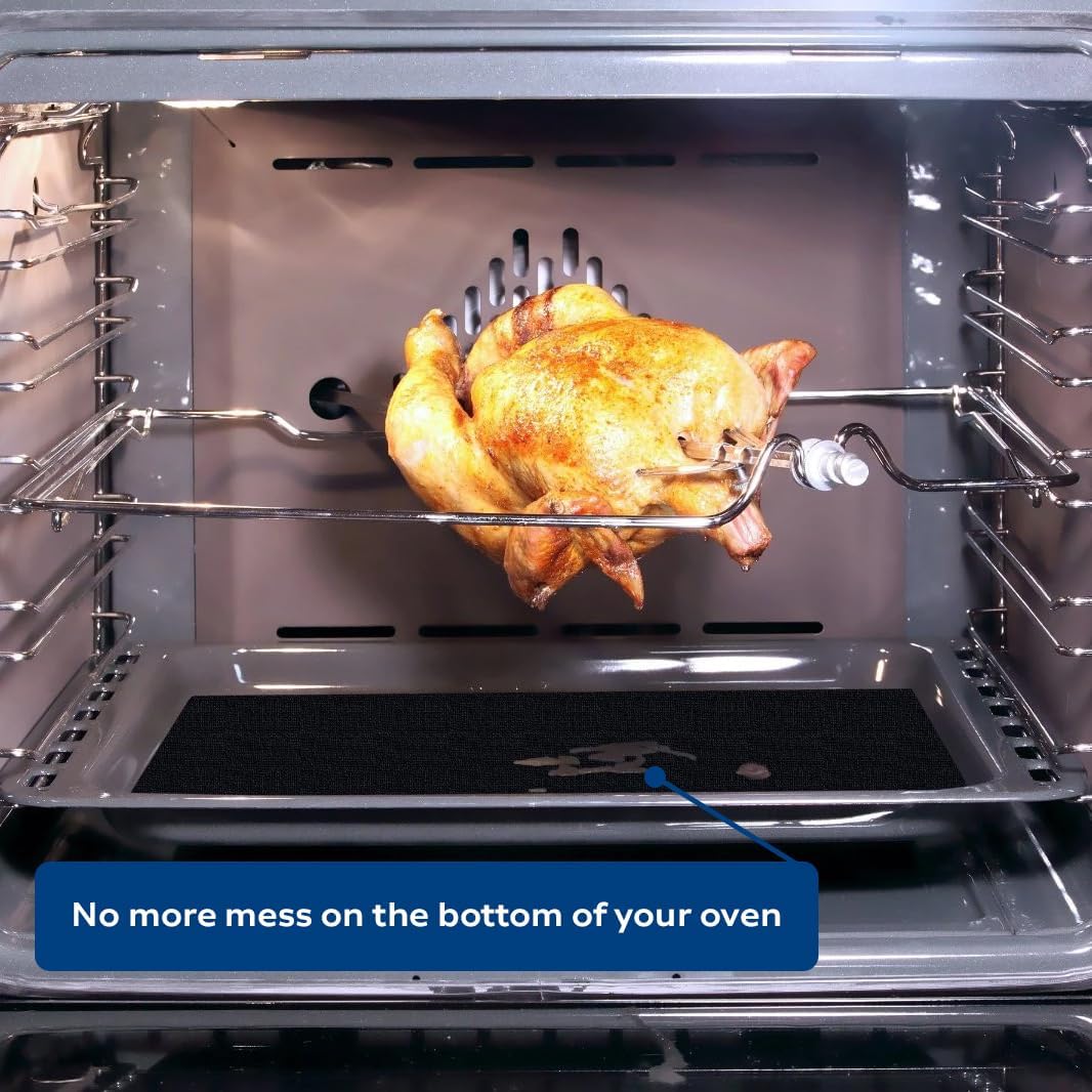 Non-Stick Toaster Oven Liner 3 PACK - 11" X 9" Oven Liners for Bottom of Oven, Great Oven Mat, Teflon Liner for Toaster Ovens, Dishwasher Safe, Best Oven Mat for Bottom of Oven