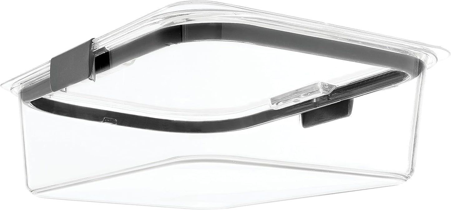 Rubbermaid Brilliance Food Storage Container, Large, 9.6 Cup | Clear | Pack of 2