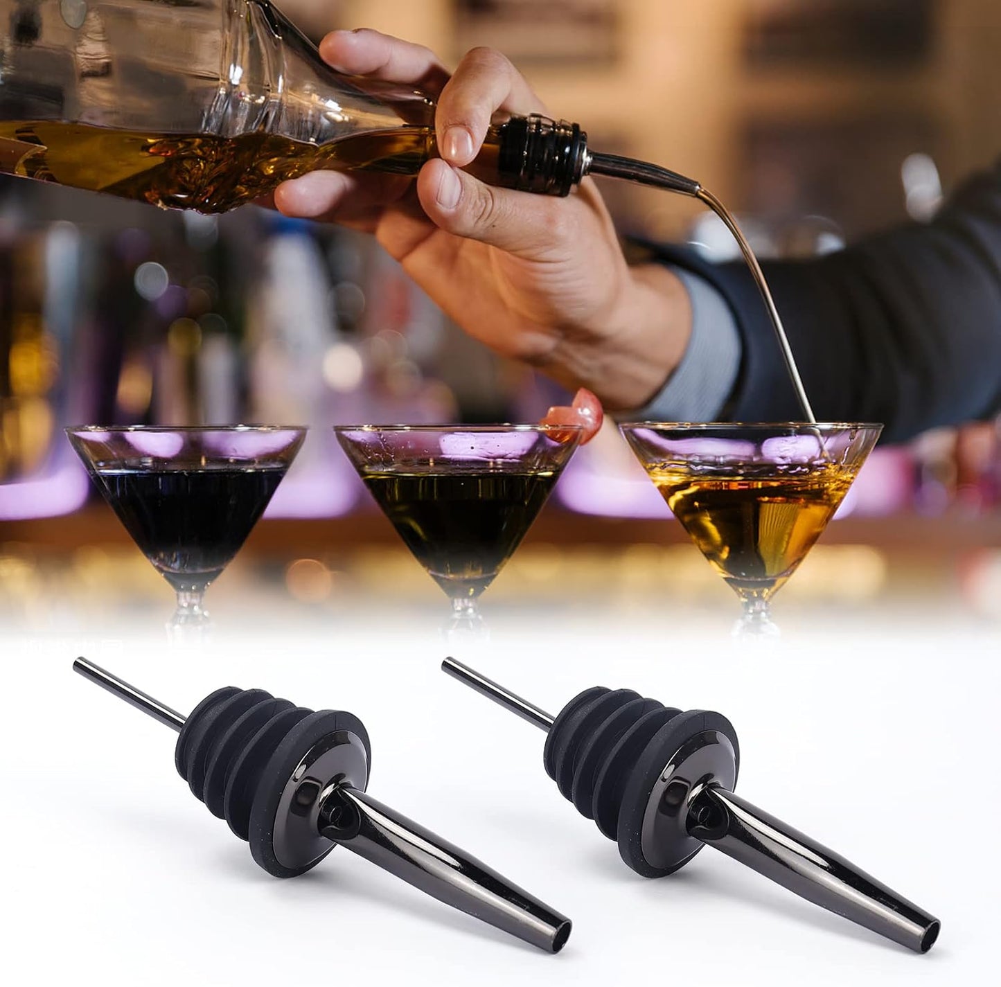 11Pcs-Cocktail Shaker Set Black Bartending Kit 25oz Cocktail Bar Set Cocktail Mix Drink Making Kit Professional Bar and Home Drink Bar Tools for Bartender（Gun-Metal Black）