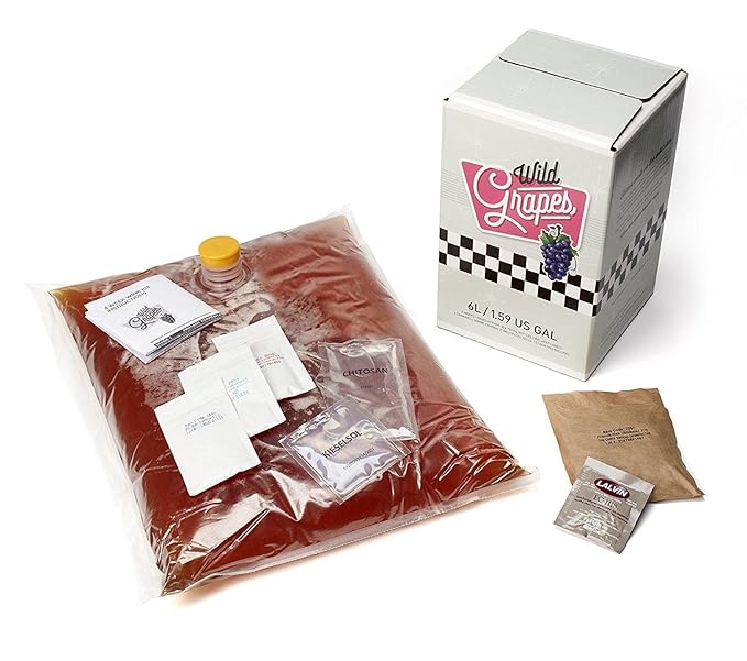 Wild Grapes Premium DIY Wine Making Kits - Chardonnay Style - Makes Up to 30 x 750mL Bottles, 6 Gallons of Wine