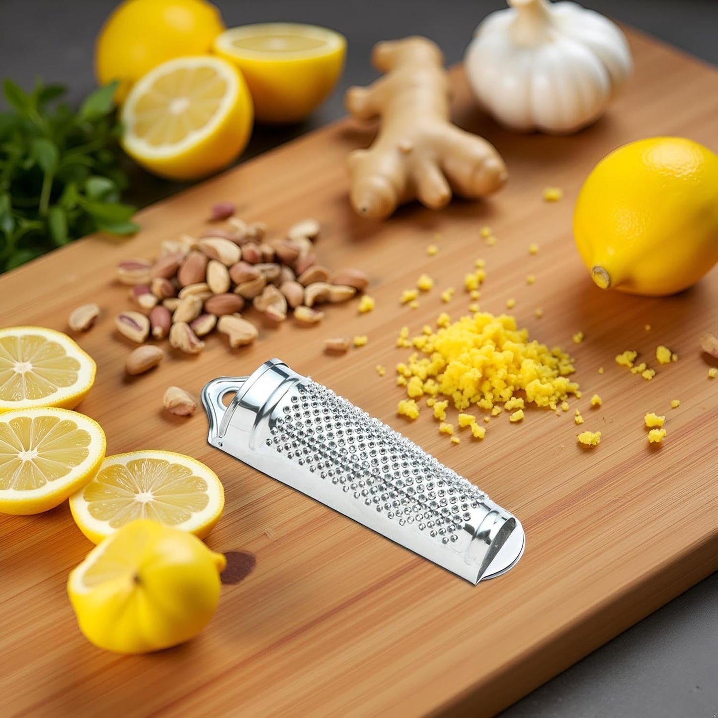 Stainless Steel Kitchen Grater, Multifunctional Hand Planer Tool for Ginger, Garlic, Nutmeg, Walnut, Lemon Zesting