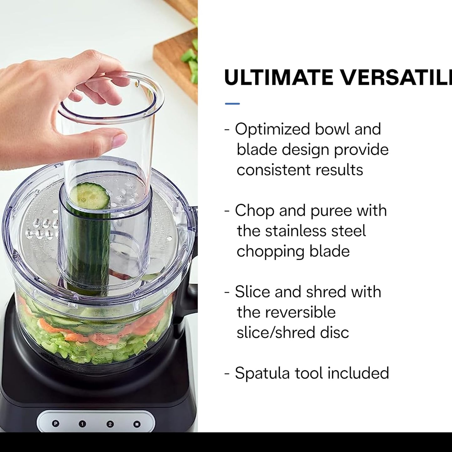 Braun FP3101BK Easy Prep 8-cup Food Processor, Black