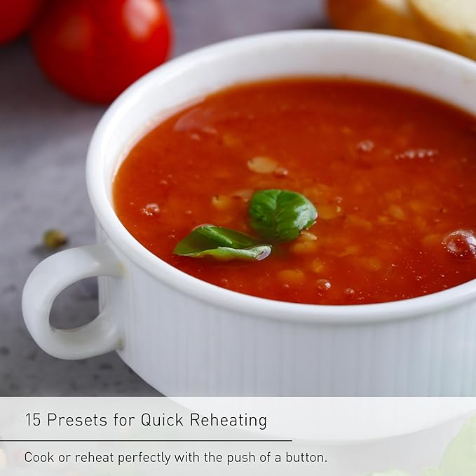 Panasonic Countertop Microwave Ovens, 0.9 Cu. Ft. 1000W, 15 Auto Cooking Presets, Inverter Technology for Even Cooking, with Genius Sensor Technology and Turbo Defrost- NN-SD47QSDAYH