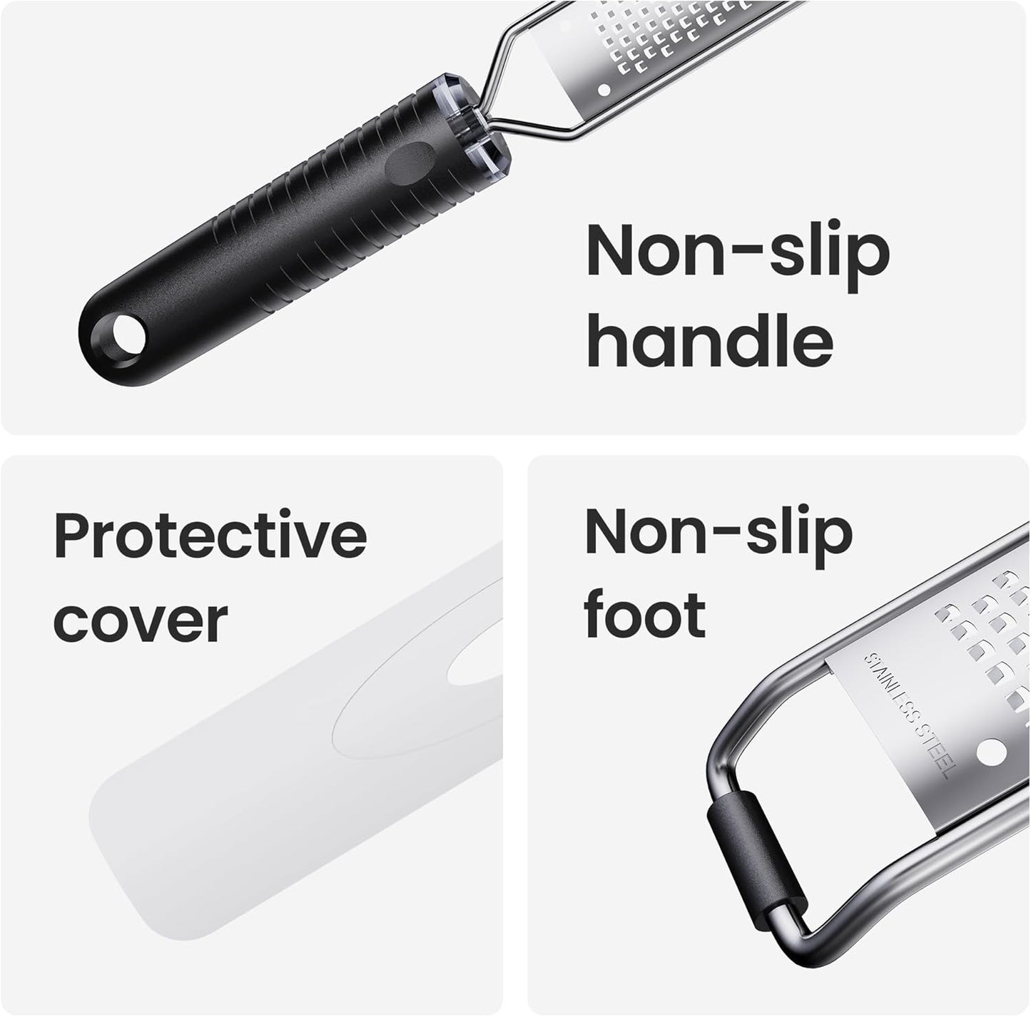 Lemon Zester Grater with Handle,L15" Cheese Grater for Hard Cheese,Chocolate & Nut Grater