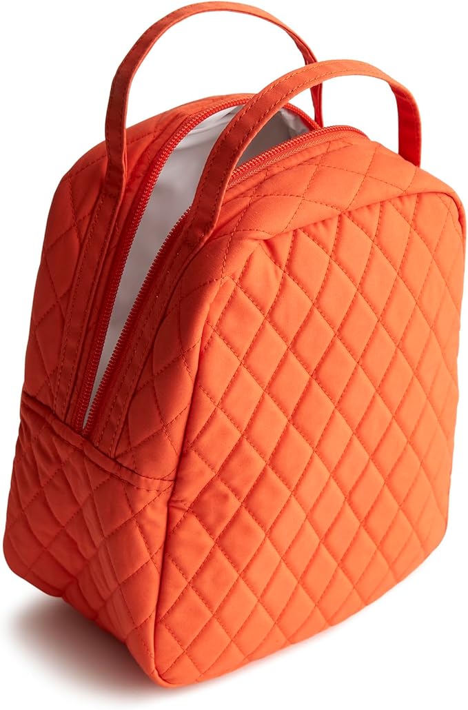 Vera Bradley Women's Premium Cotton Lunch Bag, Koi Orange, One Size