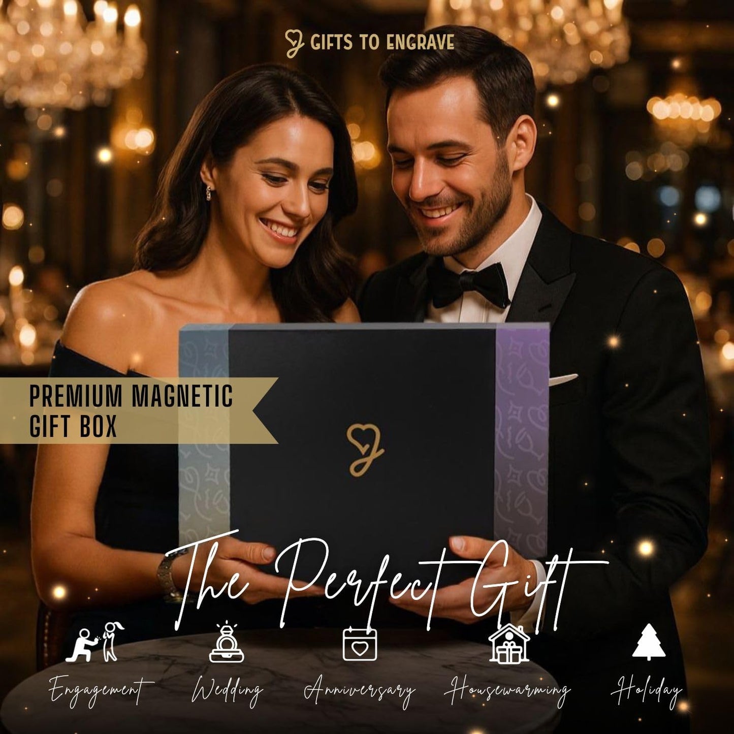 Personalized Cutting Board, Custom Bamboo Engraved Charcuterie Boards - Best Present for Wedding, Bridal Shower, Engagement, Anniversary, Housewarming, Gift Idea for Couples Bride, Parent, Family