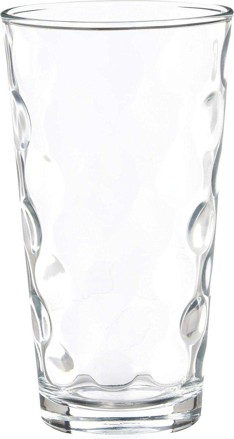 Home Essentials & Beyond Drinking Glasses Set of 4 Highball Glass Cups Bar Glasses, Uses for Juice, Water, Cocktails, Beverages, and Iced Tea. Dishwasher Safe