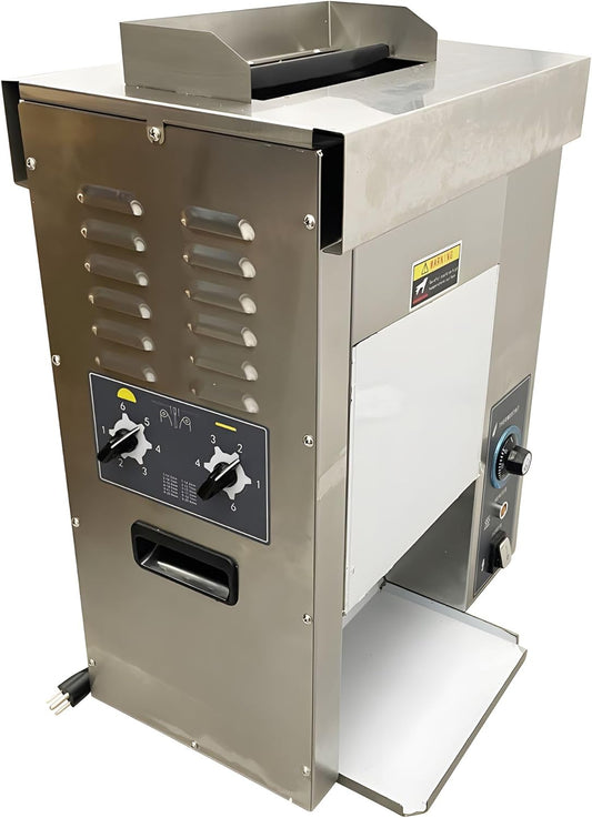 Commercial Small Hamburger Buns Toaster Stainless Steel Bread Toasting Machine with Adjustable Temperature and Thickness 110V 2000W 50℃-300℃