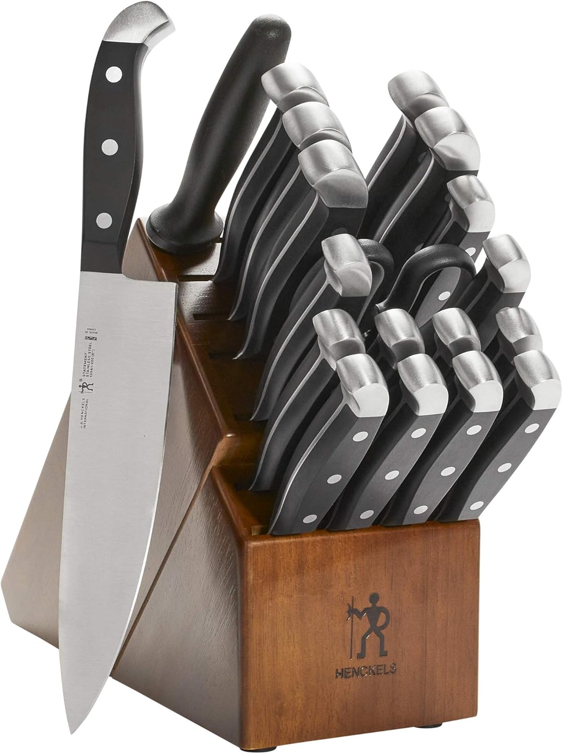 HENCKELS Statement Razor-Sharp 20-Piece White Handle Knife Set, Chef Knife, Bread Knife, German Engineered Knife Informed by over 100 Years of Mastery