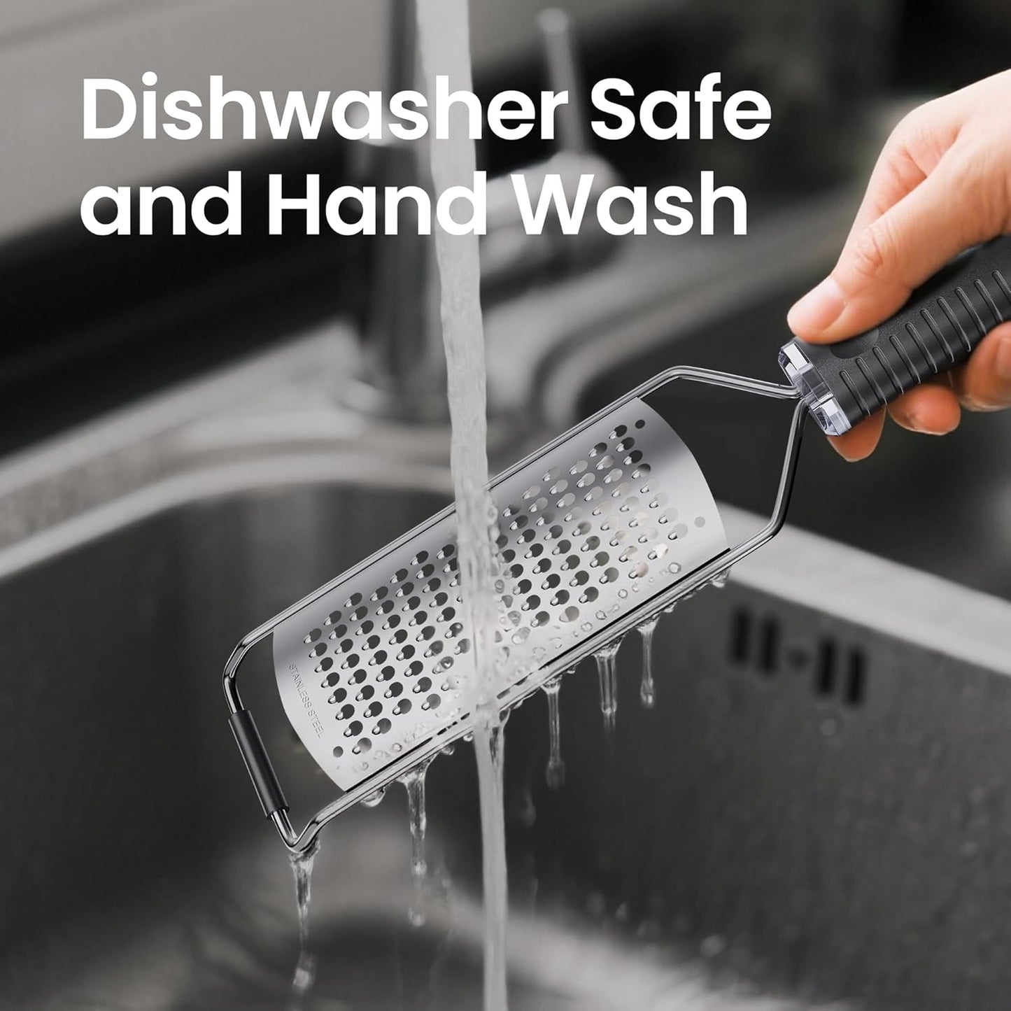 Cheese Grater with Non-Slip Handle,L12" X W2.5",Coarse Grater