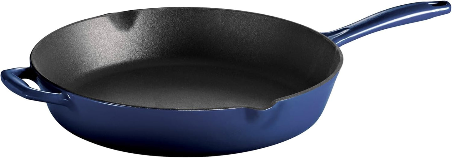 Tramontina Bestow Enameled Cast Iron Skillet, 12-inch Frying Pan, Blue