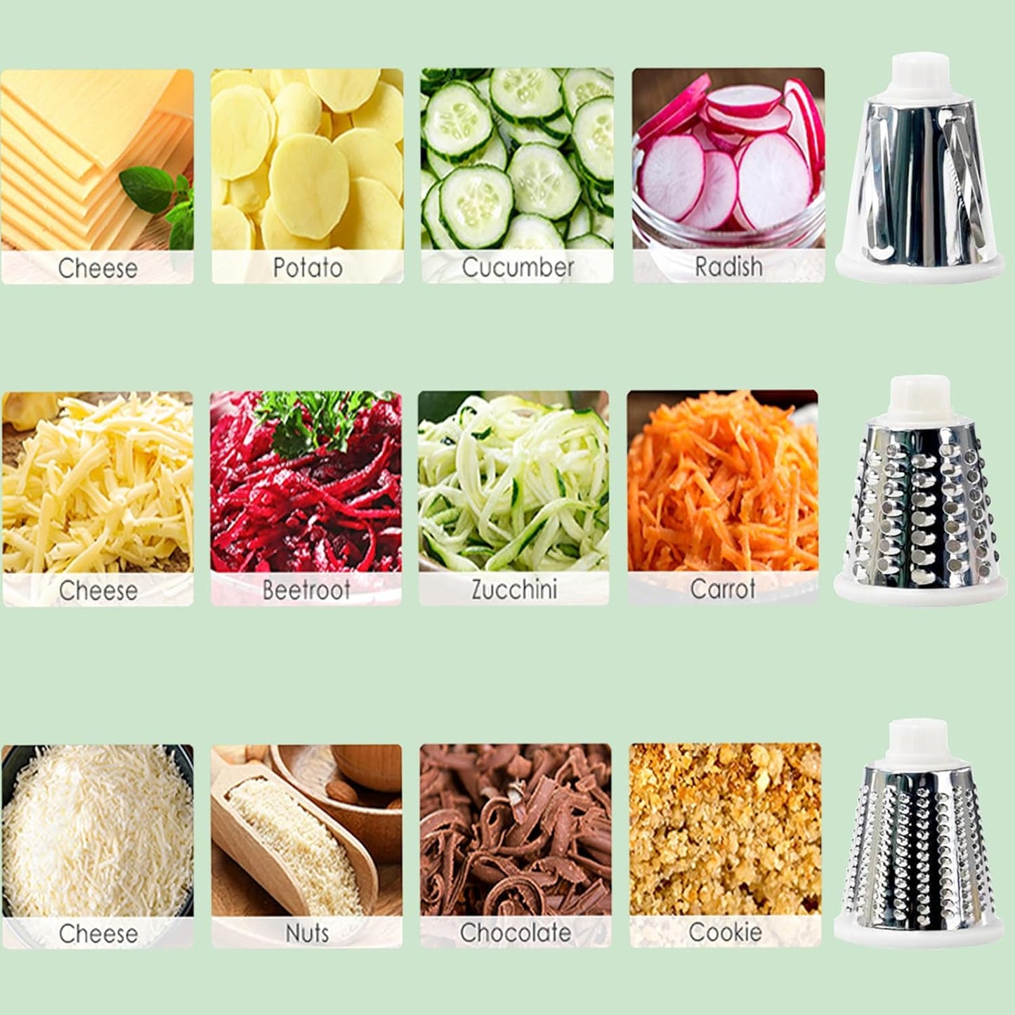 Cheese Grater with Handle, Multifunctional Manual Rotary Cheese Grater - Cheese Shredder Easily Chop Carrots, Potatoes, Vegetables and Fruits and Easy to Clean(red)