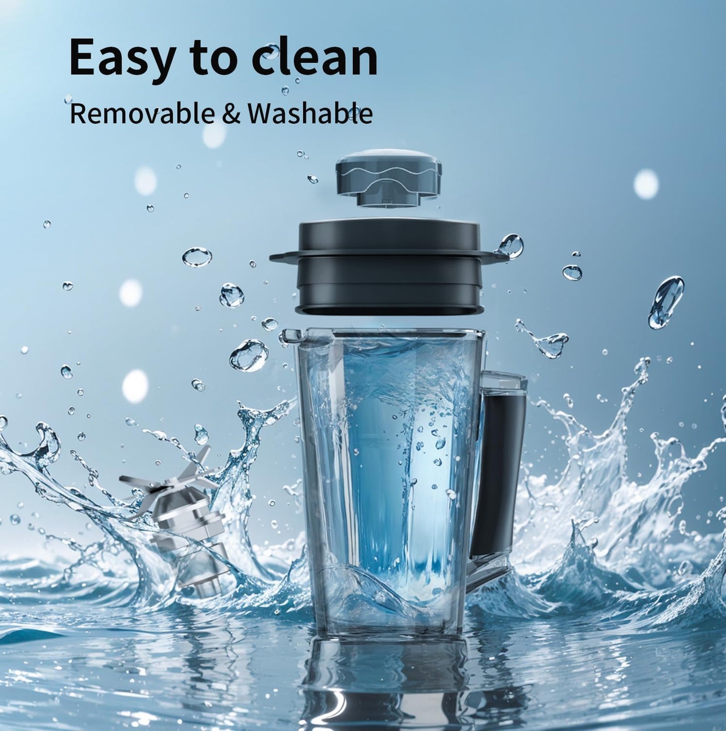 TOKIT B3 Countertop Mixer Blenders for Kitchen 8 Preset Programs 1200W Smoothy Blender Machine 68 Oz Large Capacity Professional Glass Blender for Shakes and Smoothies, Juicer, Ice, Frozen Drinks