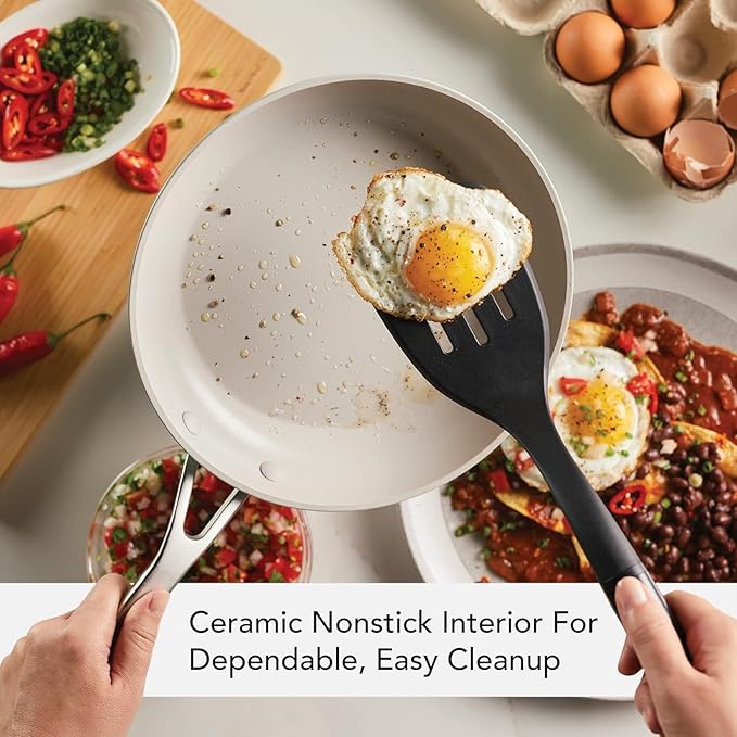 KitchenAid Hard Anodized Ceramic Nonstick Cookware Pots and Pans Set, 9 Piece - Pistachio