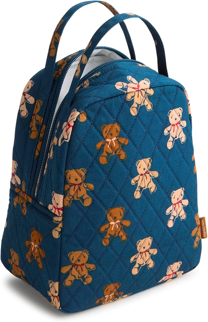 Vera Bradley Premium Cotton Lunch Bag, Bunch of Bears