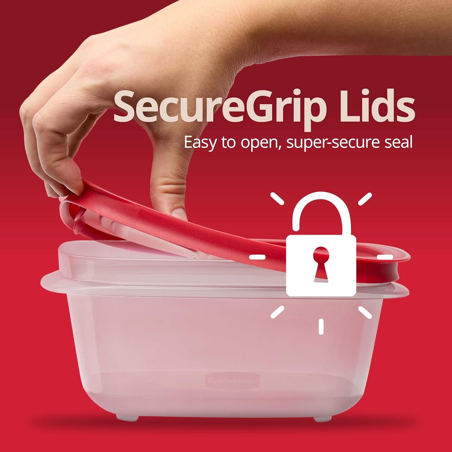 Rubbermaid EasyStore Rectangle and Square Containers, 22-Piece Set, Food Storage Containers, Food Storage Containers with Lids