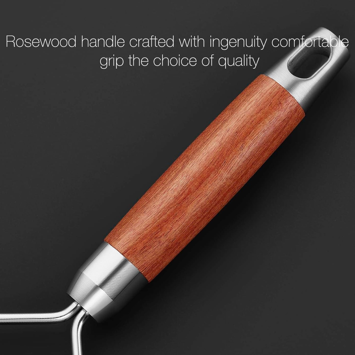 KULUNER Professional-Grade Lemon Zester with Ultra-Coarse Blades, Heavy-Duty Cheese/Vegetable Grater, Solid Wood Handle Design - Rust-Resistant Durable, Essential Kitchen Tool (B1)