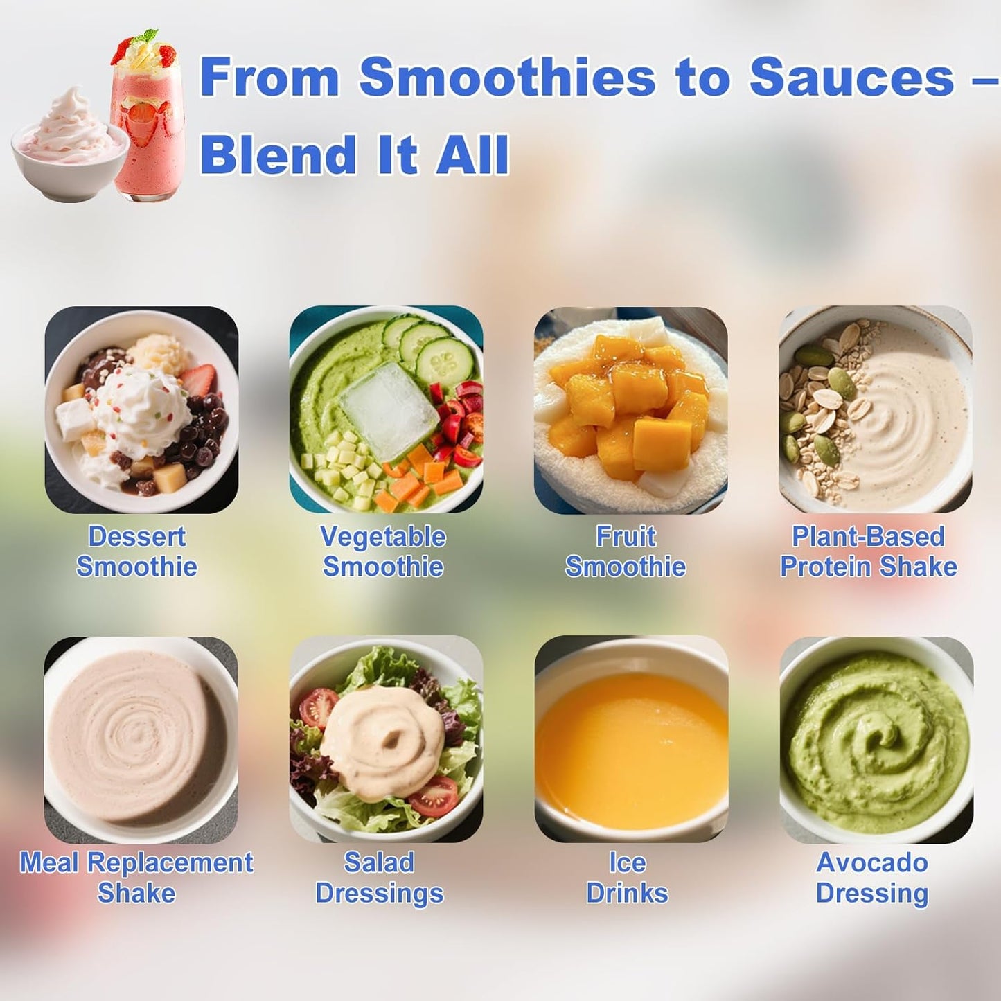 Portable Blender for Shakes and Smoothies, 20oz Rechargeable Electric Protein Shaker Bottle with 6 Leaf Blade, Travel Lid, Mini Small Personal Juicer Blender Cup for Gym, Travel, Kitchen, Office, Home