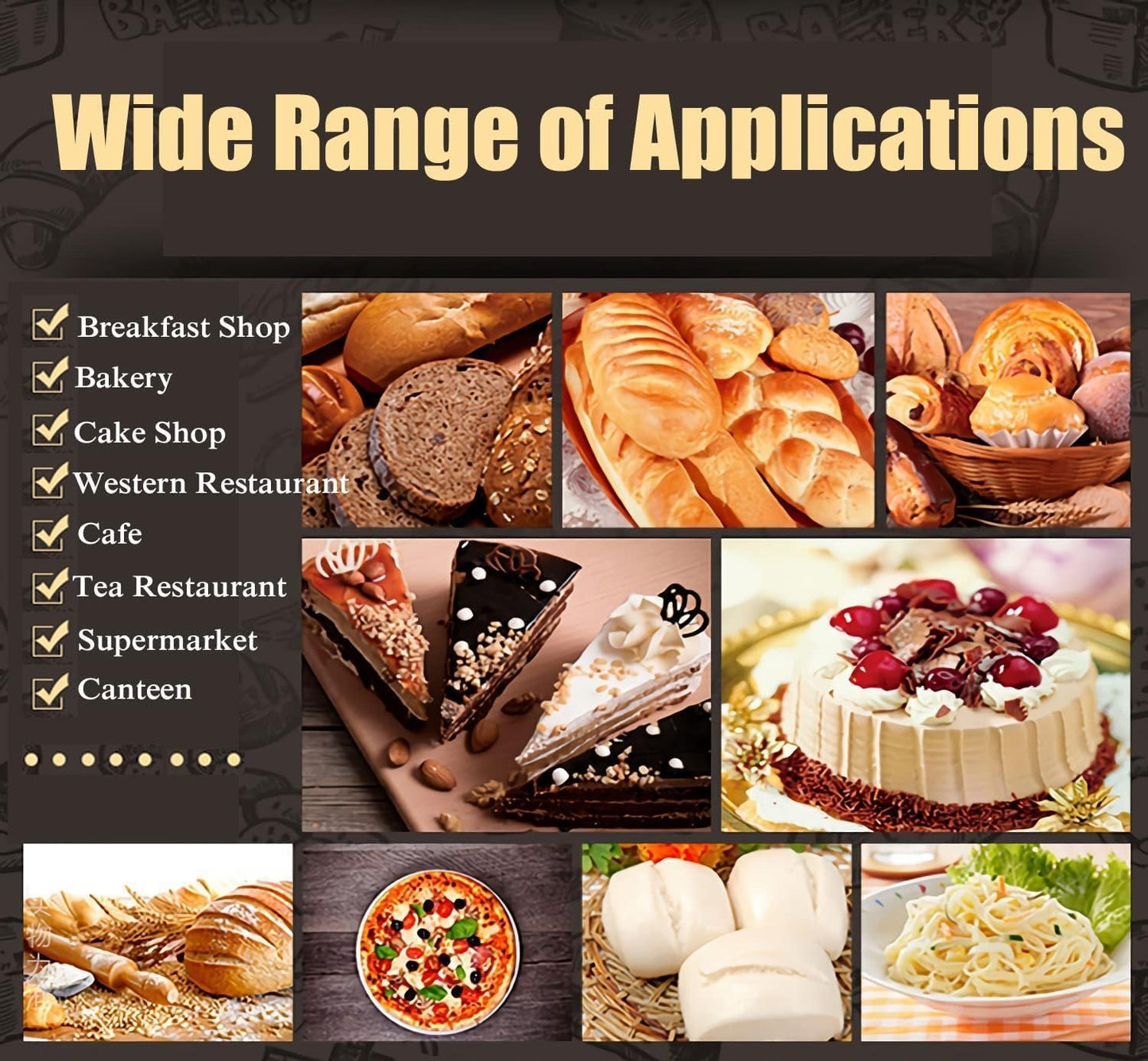 40QT Commercial Dough Mixer, 110V 1800W Electric Food Dough Kneading Flour Blender Machine, Stainless Steel Stand Mixing, W/Dual Action and Dual Speed, for Bakeries Pizzerias Bread Maker