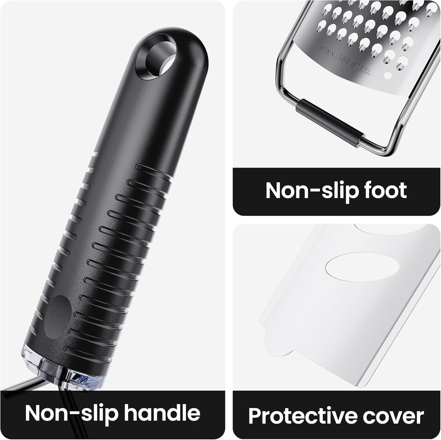 Cheese Grater with Non-Slip Handle, Coarse Graters for kitchen,12inch