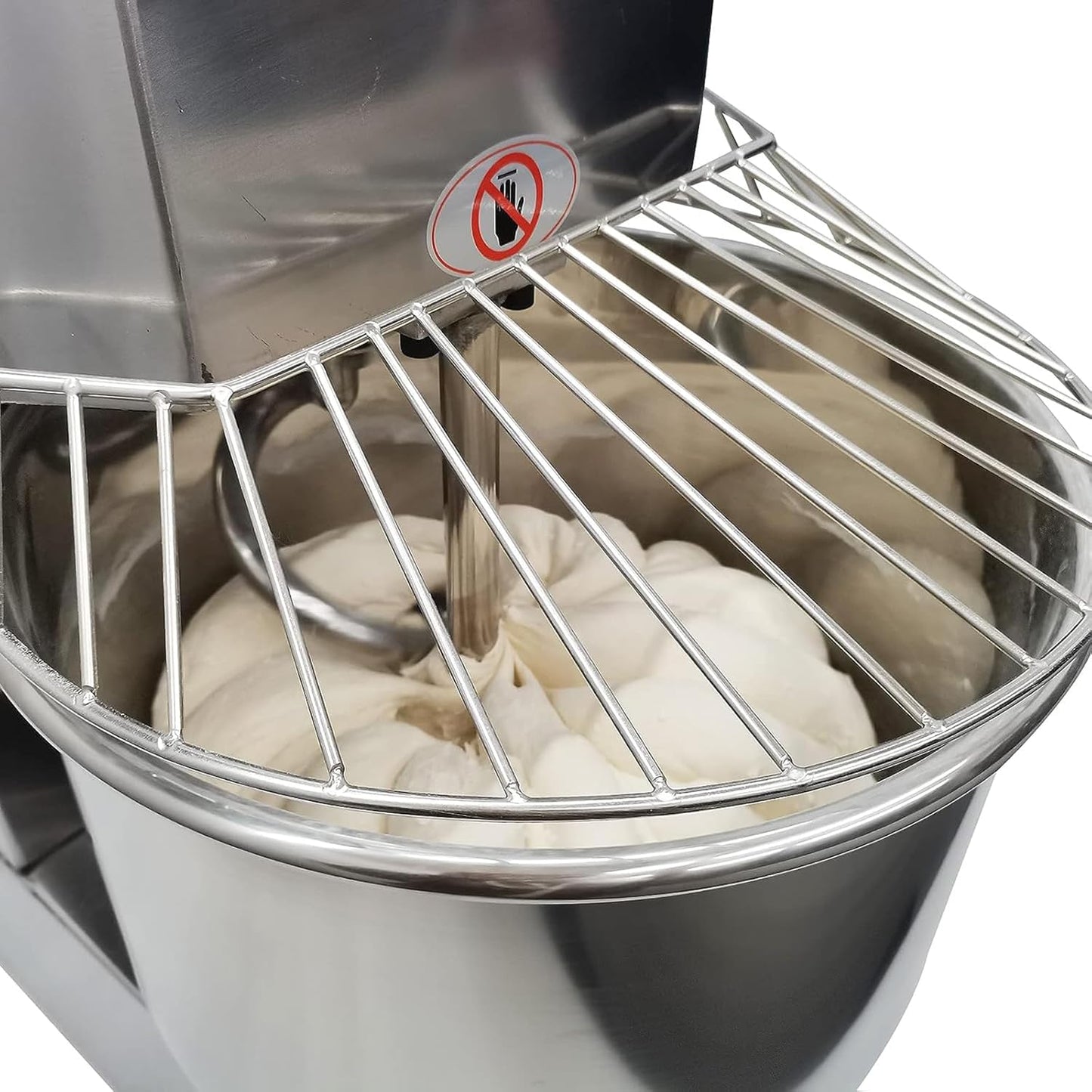 40QT Commercial Dough Mixer, 1800W Electric Dough Kneading Bread Maker Machine Professional Stainless Steel Stand Mixer, Dual Action and Dual Speed, for Bakeries Pizzerias