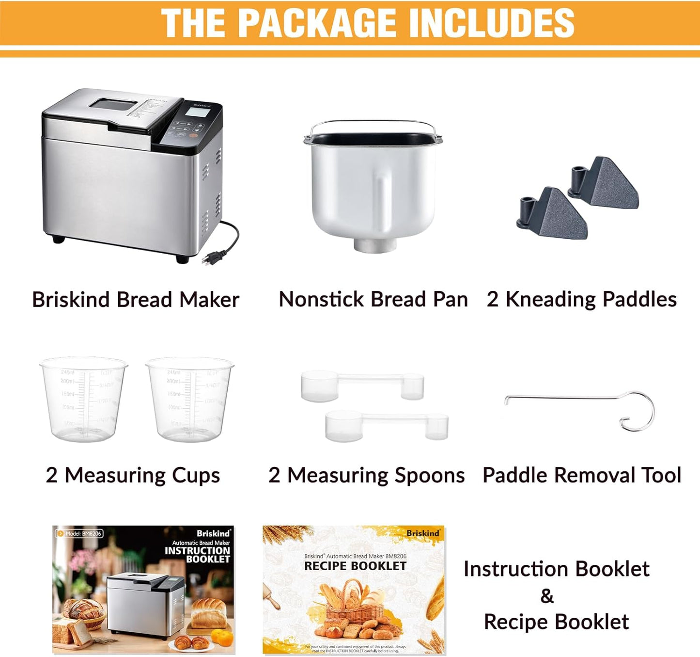 Bread Maker Machine with Ceramic Nonstick Pan, 19 Menus, 2 Pound Stainless Steel Breadmaker with Glass Touch Panel, Gluten Free, Sourdough Starter, Custom Setting, 3 Loaf Sizes & Crust Colors