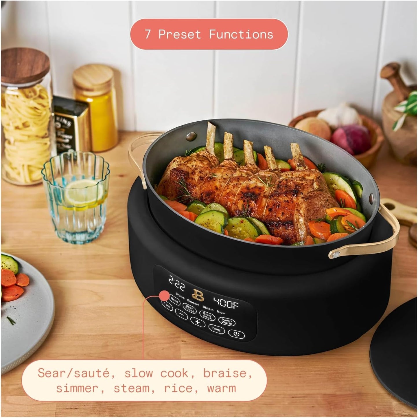 Beautiful 10-in-1 6 Qt Electric Multi-Cooker – Pressure Cook, Air Fry, Slow Cook & More: Ideal for Holiday Meals, Family Dinners & Festive Celebrations Limited Edition