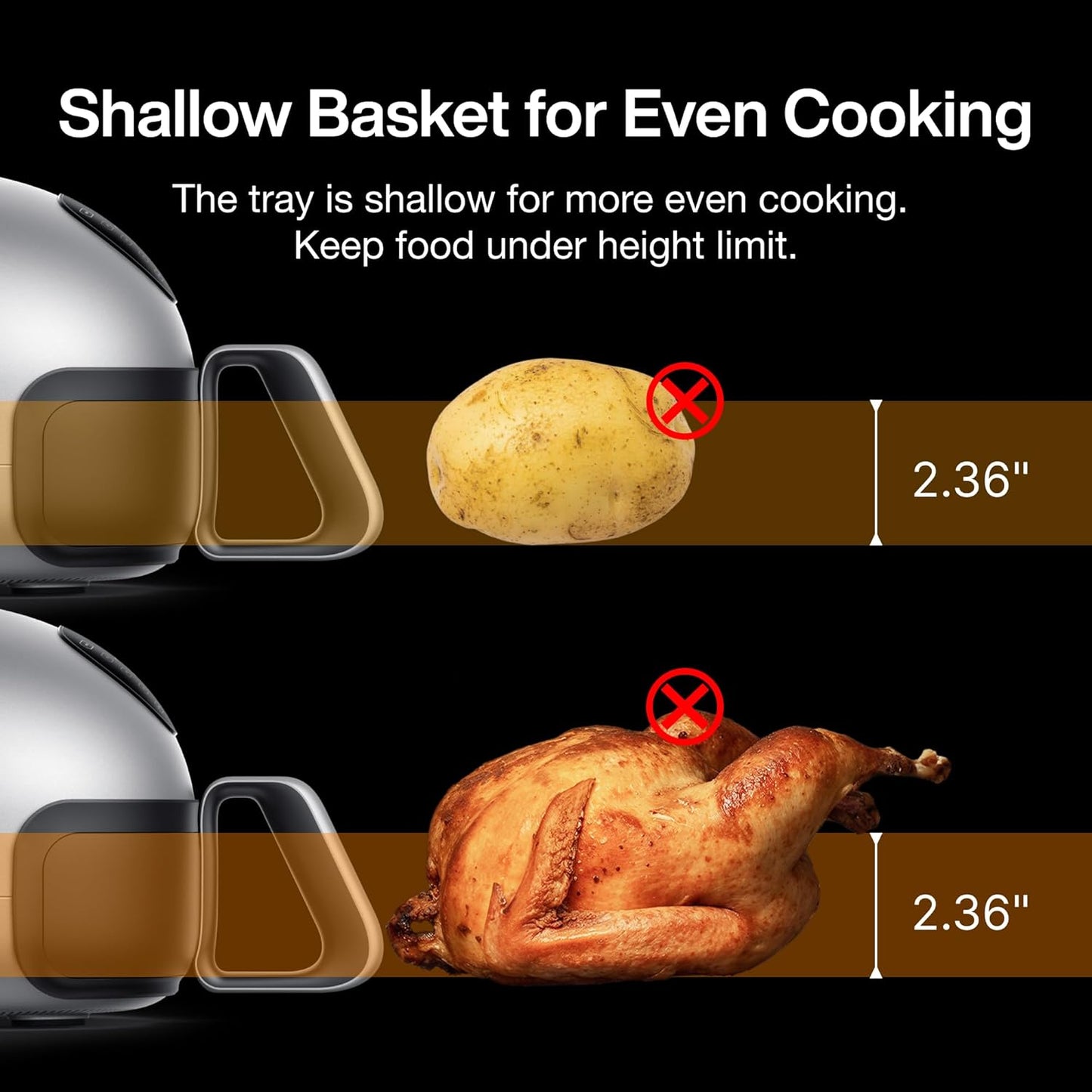 Typhur Dome 2 Air Fryer, Extra Large Airfryer with Superior Airflow, Self-cleaning Smart Digital Fryer with PFAS free Basket for Quick Easy Meals, Fits a 12" Pizza or 4-Slice Toast