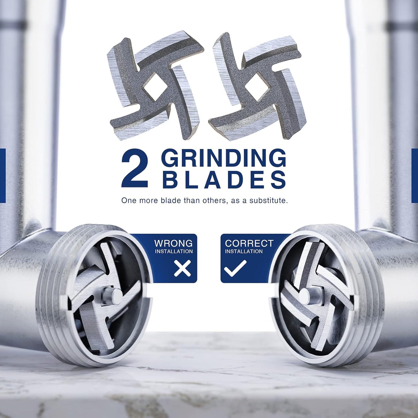 CHEFFANO Meat Grinder, Electric Meat Grinder and Sausage Maker Includes 3 Size Stainless Steel Sausage Stuffs, 2 Cutting Blades, 3 Grinder Plates, Plastic Sausage Tubes & Kubbe Kit for Home Use