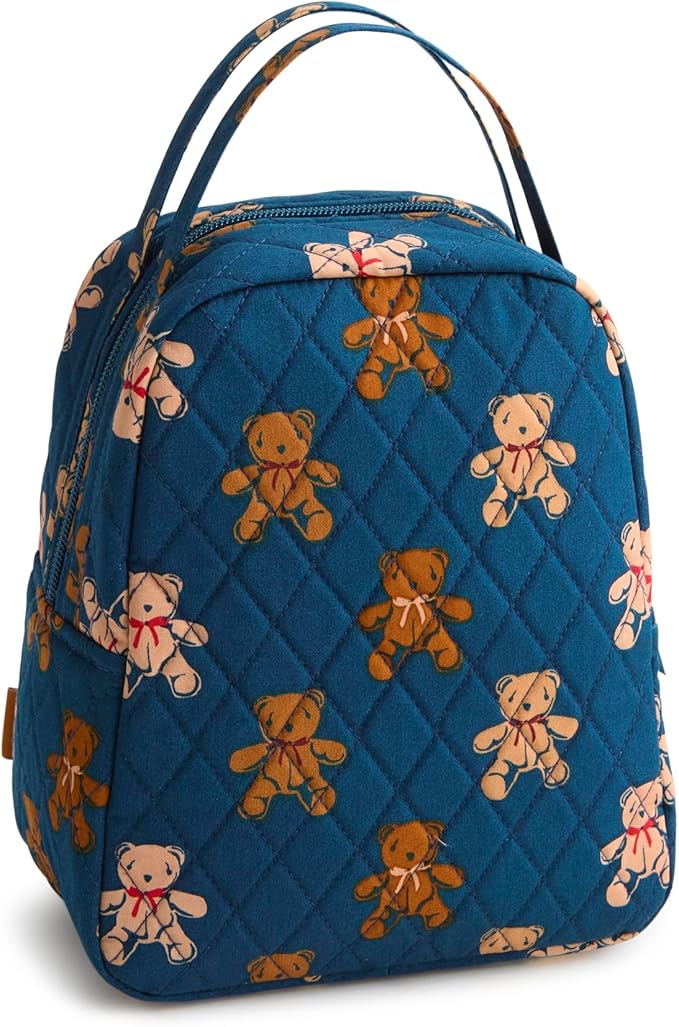 Vera Bradley Premium Cotton Lunch Bag, Bunch of Bears