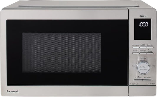 Panasonic Countertop Microwave Ovens, 0.9 Cu. Ft. 1000W, 15 Auto Cooking Presets, Inverter Technology for Even Cooking, with Genius Sensor Technology and Turbo Defrost- NN-SD47QSDAYH