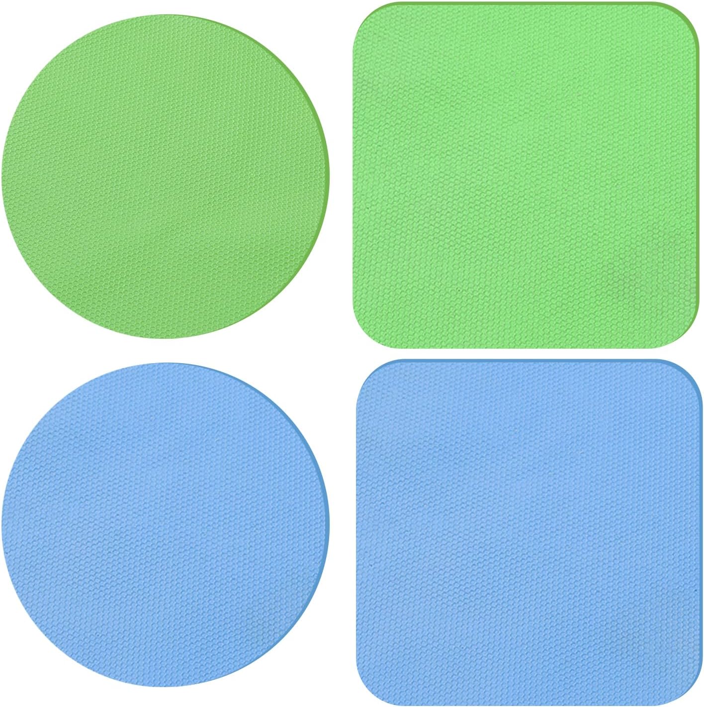 4PCS Jar Opener for Seniors with Arthritis - Rubber Gripper Pads, Bottle & Can Opener, Kitchen Gadgets (Light Blue + Green)