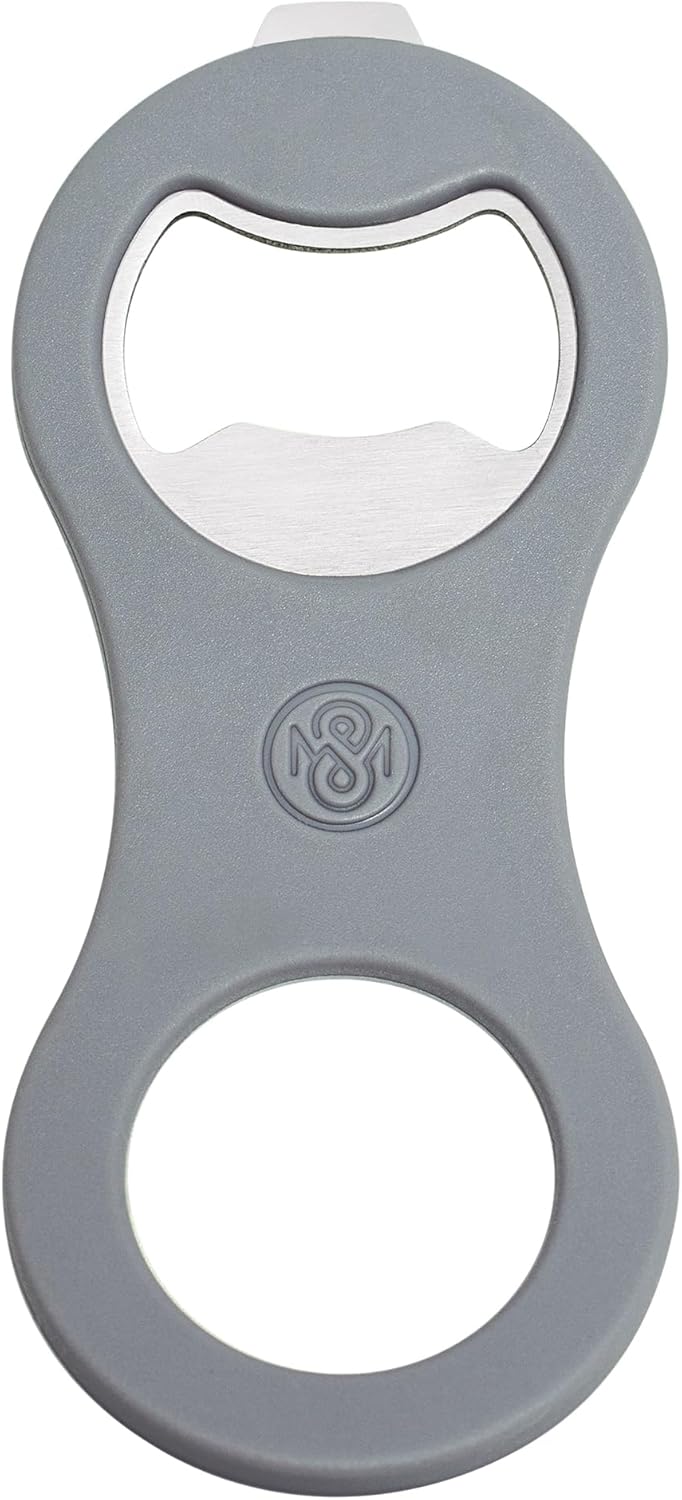 2 in 1 Magnetic Beer Bottle Opener for Refrigerator and RV with Cap Catcher, Soft Touch Silicone Surface Protect Fridge, Pop Can Soda Can Opener for Long Nails, Ideal Gift