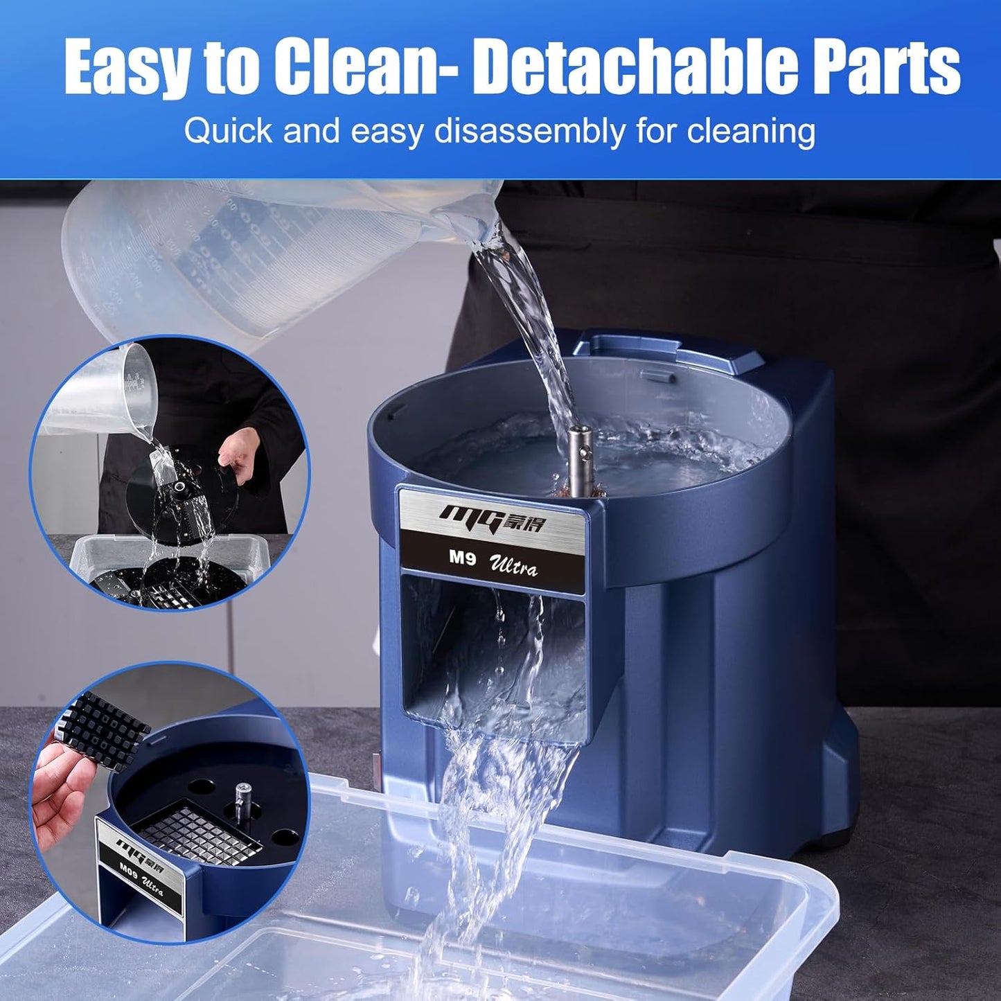 MOGAN 3-In-1 Electric Vegetable Chopper, Multifunctional Vegetable Slicer Fruit Food Processor, Auto Veggie Dicer Cutter Stainless Steel Blades for Slicing Shredder Dicing&Striping for Commercial Home