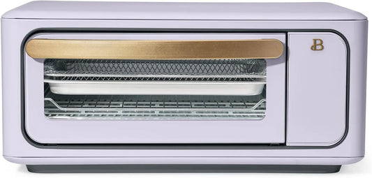 Beautiful Infrared Air Fryer Toaster Oven Combo - 10-in-1 Countertop Convection Oven with Air Fry, Bake, Pizza, Toast & Dehydrate Functions - 1800W Stainless Steel Kitchen Appliance (Lavender)