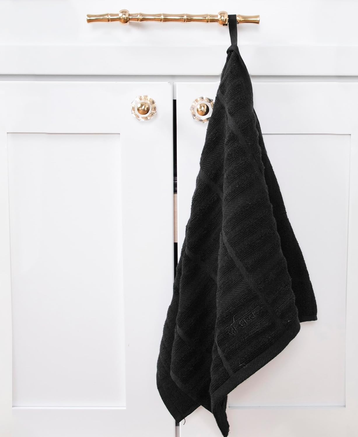 All-Clad Solid Kitchen Towels: Highly Absorbent, Super Soft Long Lasting - 100% Cotton, 17"x30" Tea Towels for Cleaning & Drying Dishes, Pans, Glassware, or Countertops, (2-Pack), Black