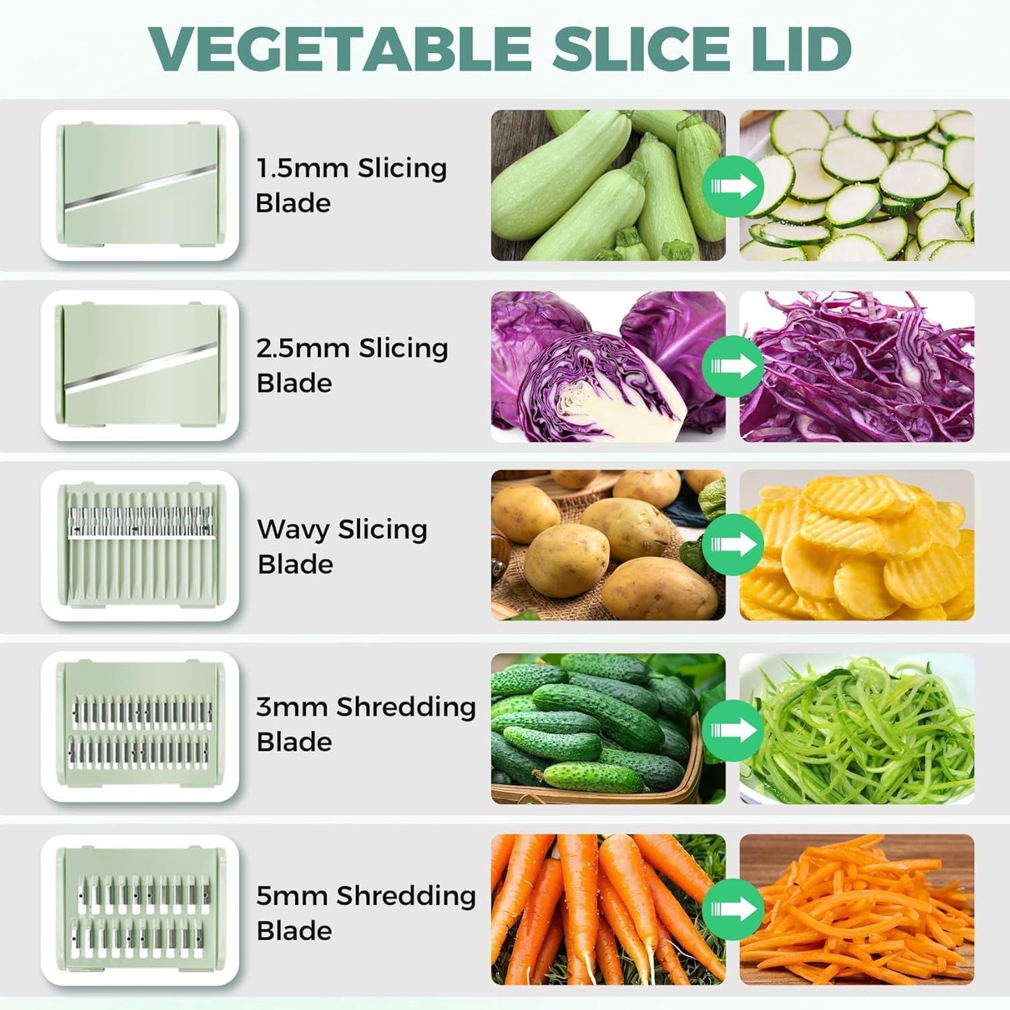 Airpro Stainless Steel Salad Spinner, Durable Lettuce Spinner with 5 Blade Slicer, Stop Button, Drainage Hole, Egg Yolk Strainer Shredder, Non-Slip Base, Vegetable Dryer, Fruit Washer, Dishwasher Safe