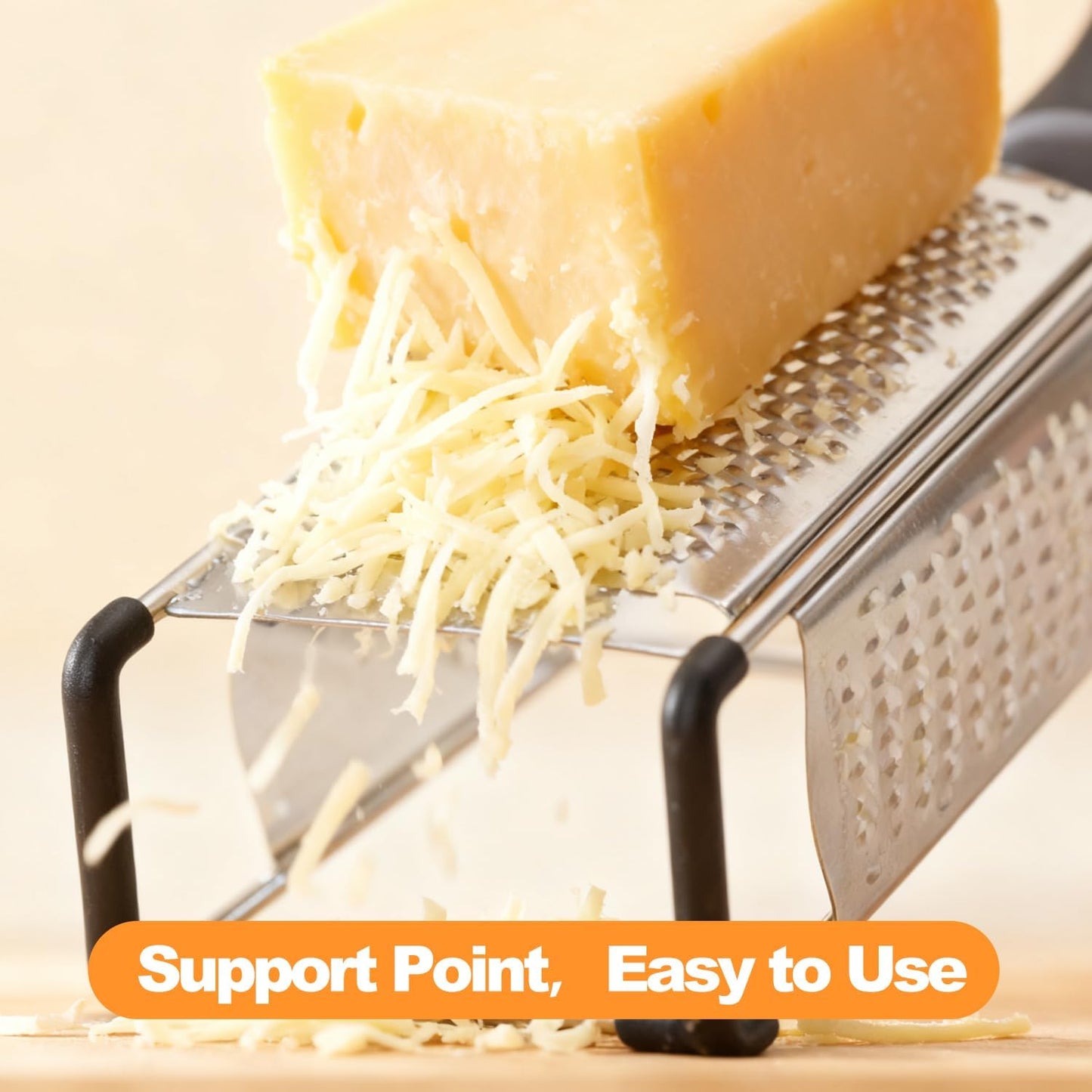 3 in 1 Cheese Grater, Lemon Zester, Stainless Steel Cheese Grater Handheld, Grater Hand Crank, Practical Kitchen Gadgets, Graters for Cheese, Ginger, Garlic, Chocolate, Vegetables, Fruits (Short)