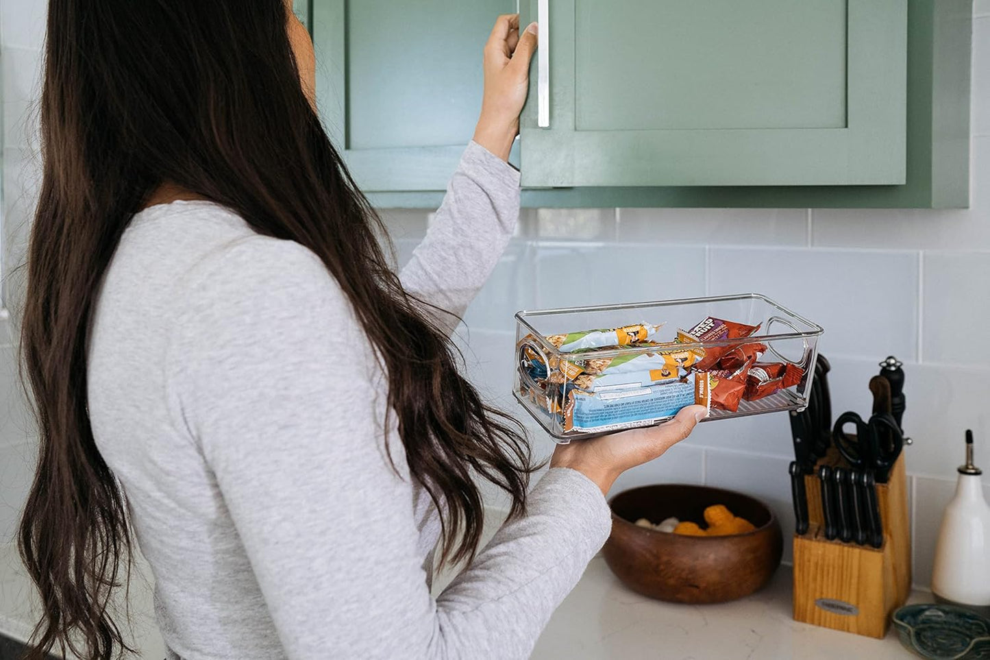 ClearSpace Plastic Pantry Organization and Food Storage Bin – Great Kitchen Organization and Kitchen Storage – Fridge Organizer Bins, Pantry Storage – 6 Pack