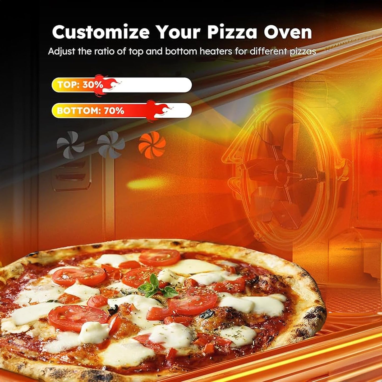 Nuwave Bravo Air Fryer Toaster Smart Oven, 10-in-1 Countertop Convection, 1800 Watts, 21-Qt Capacity, 50°-450°F Temp Controls, Top and Bottom Heater Adjustments 0%-100%, PFAS Free, Cream