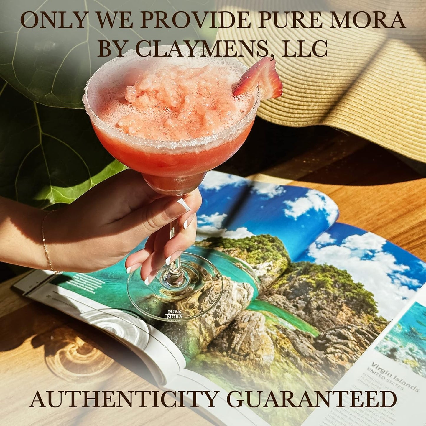 PURE MORA Margarita Glasses Set of 4, 12 oz Modern Bar Glass for Martini, Frozen Daiquiri, Tropical Summer Parties - Classic Coupe Cocktail Drinkware, Great Gift for Mixologists, Hand Blown Crystal