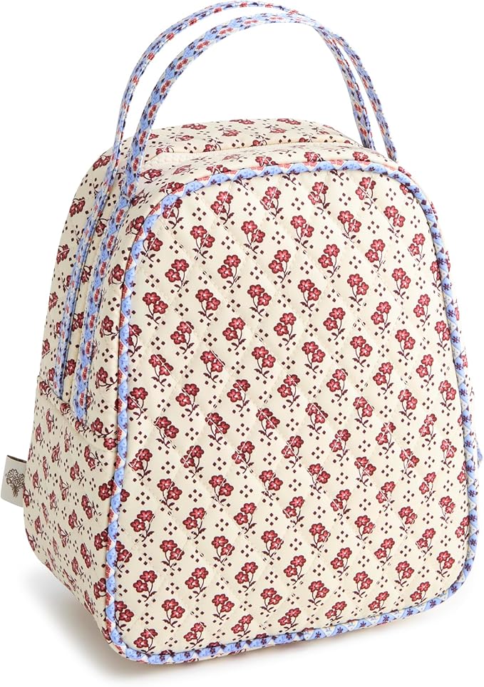 Vera Bradley Premium Cotton Lunch Bag, Rachel Ditsy, One Size