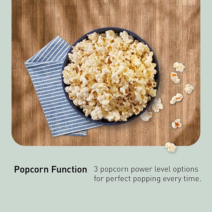 Panasonic NN-SB438S Compact Microwave Oven, 0.9 cft, Black Stainless Steel