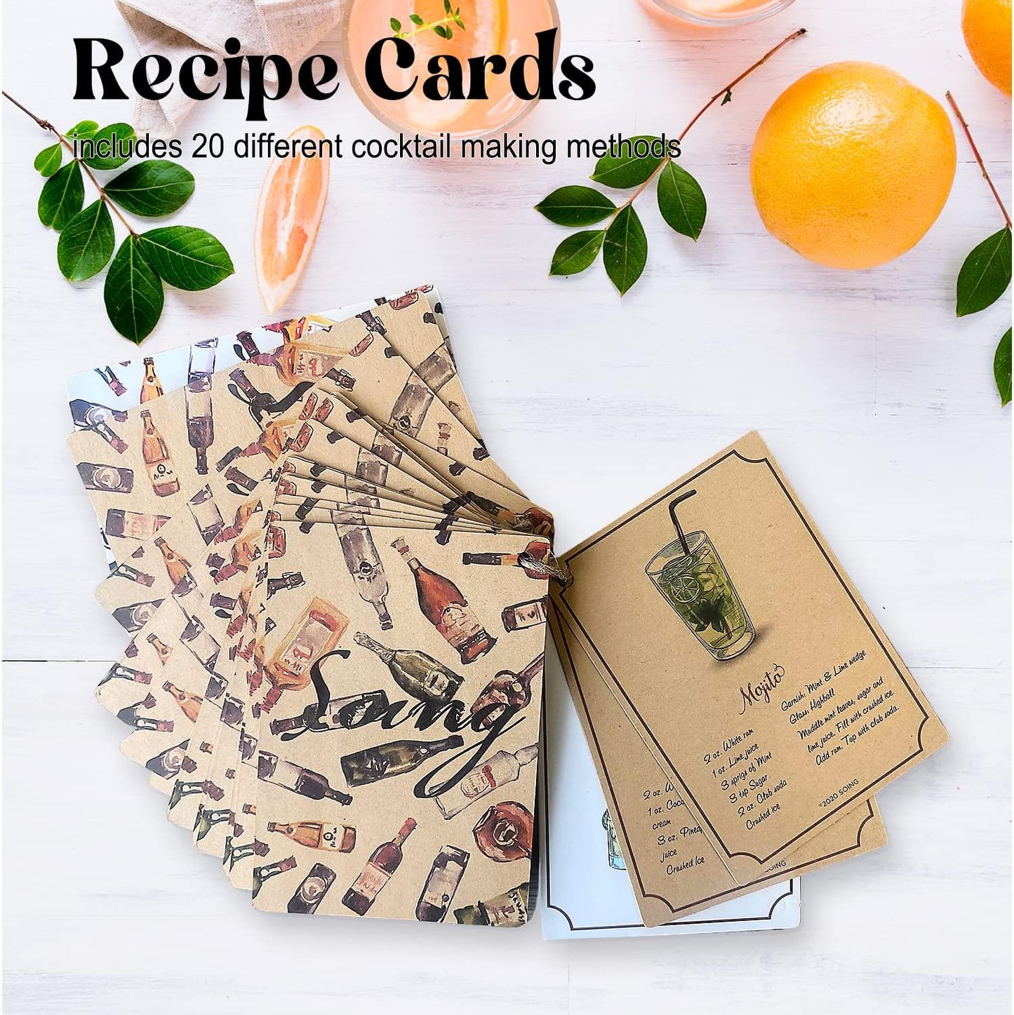 SOING Mixology 24-Piece Bartender Kit,Perfect Home Cocktail Shaker Set for Drink Mixing,Stainless Steel Bar Tools with Stand,Velvet Carry Bag & Recipes Cards Included