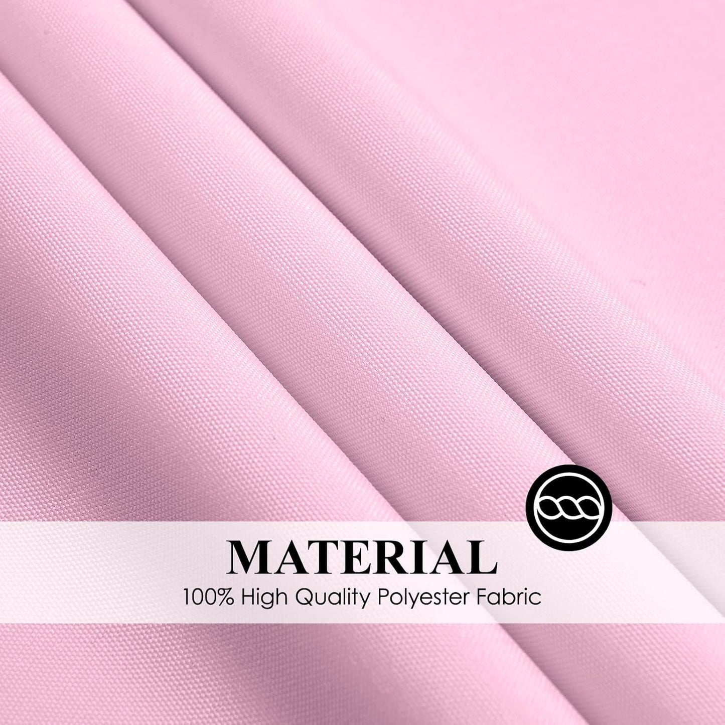 Round Tablecloth 132 Inch 2 Pack Pink Tablecloths Washable Decorative Linen Polyester Table Clothes Cover for Dining Table Banquets Buffet Parties and Wedding